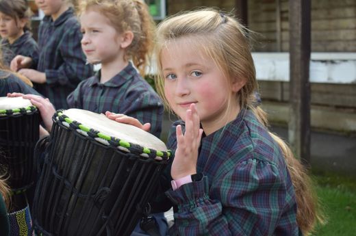 Outdoor Music lessons with Lower Prep